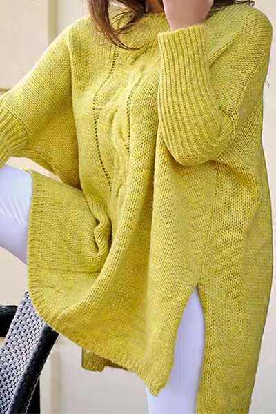 Slit O Neck Sweater(6 Colors)