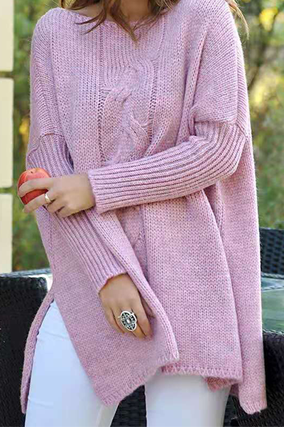 Slit O Neck Sweater(6 Colors)