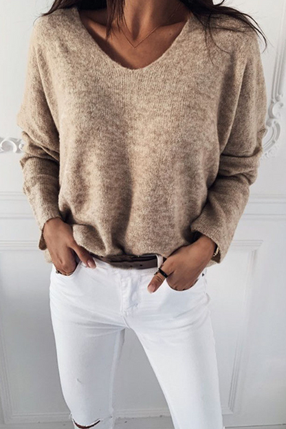 Basic V Neck Sweater(4 Colors)