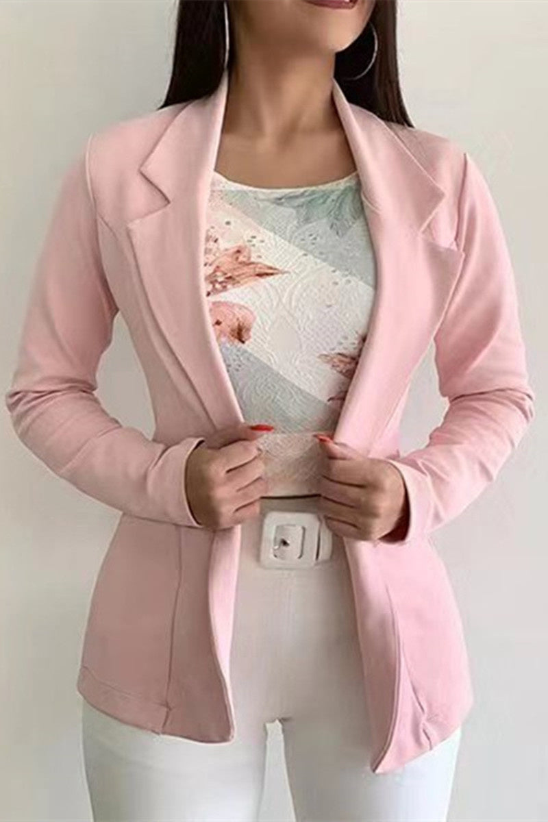 Cardigan Turndown Collar Outerwear