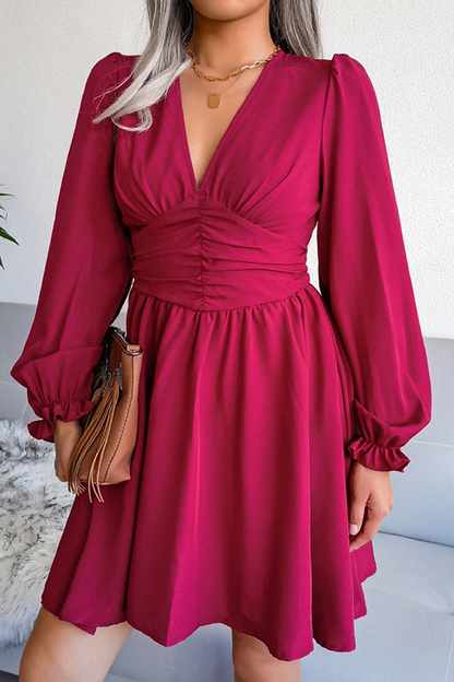 Split Joint Fold Waist Skirt Dresses