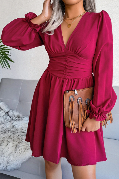 Split Joint Fold Waist Skirt Dresses
