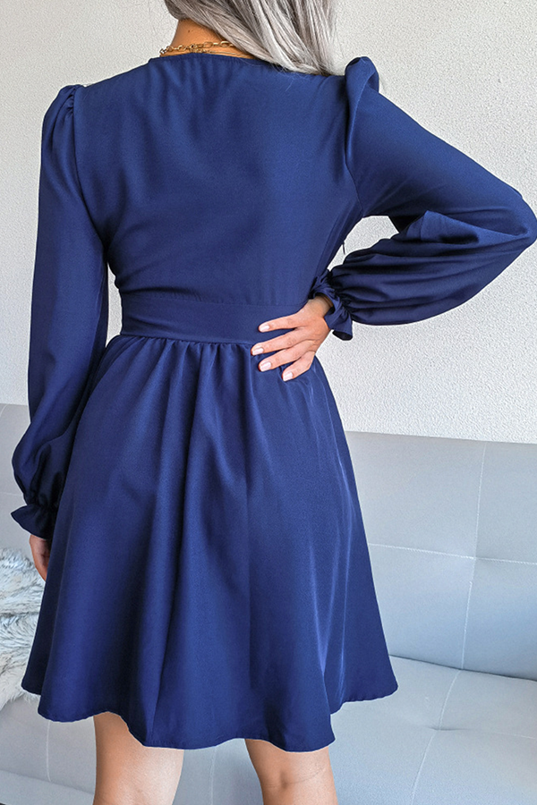 Split Joint Fold Waist Skirt Dresses