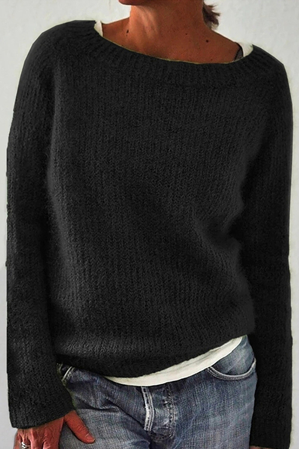 Basic O Neck Tops Sweater(6 Colors)