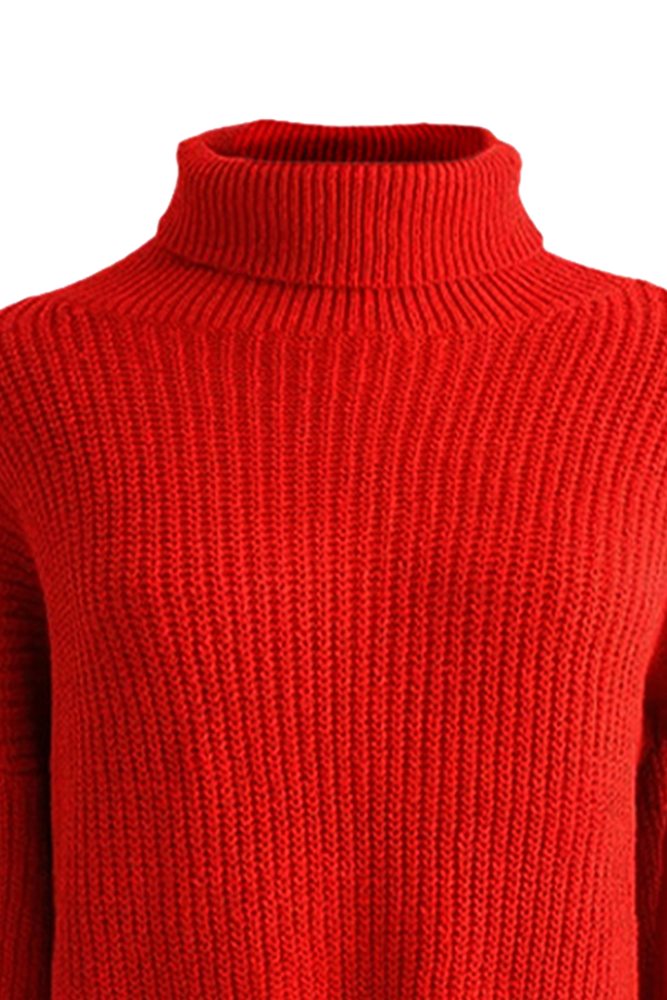 Patchwork Turtleneck Sweater(3 Colors)