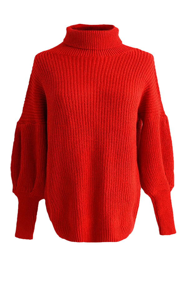 Patchwork Turtleneck Sweater(3 Colors)