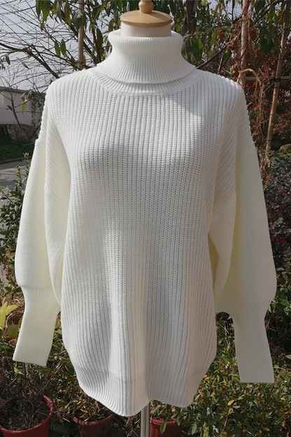 Patchwork Turtleneck Sweater(3 Colors)