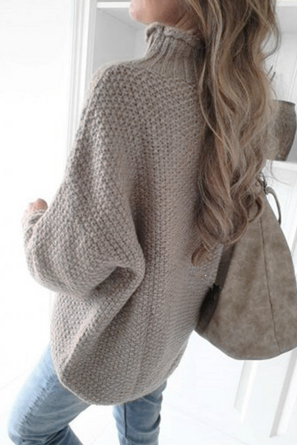 Patchwork Basic Half a Turtleneck Sweater(4 Colors)