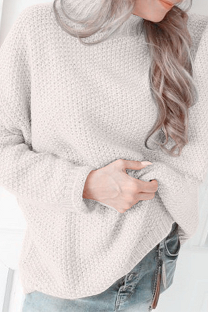 Patchwork Basic Half a Turtleneck Sweater(4 Colors)