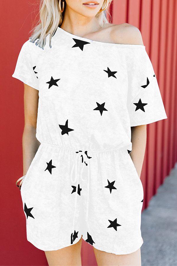 Street the Stars Pocket Frenulum O Neck Rompers