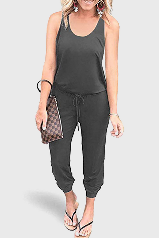 Frenulum U Neck Jumpsuits(4 Colors)
