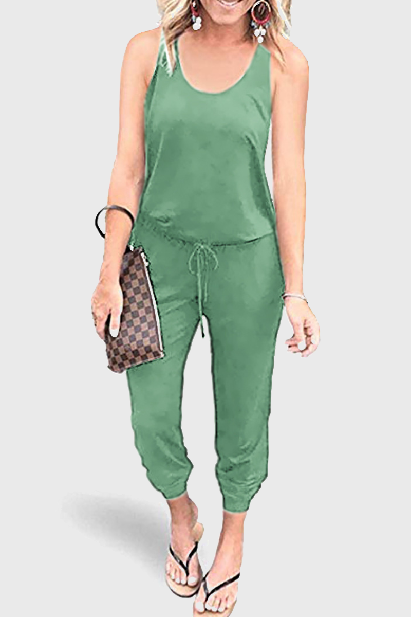 Frenulum U Neck Jumpsuits(4 Colors)