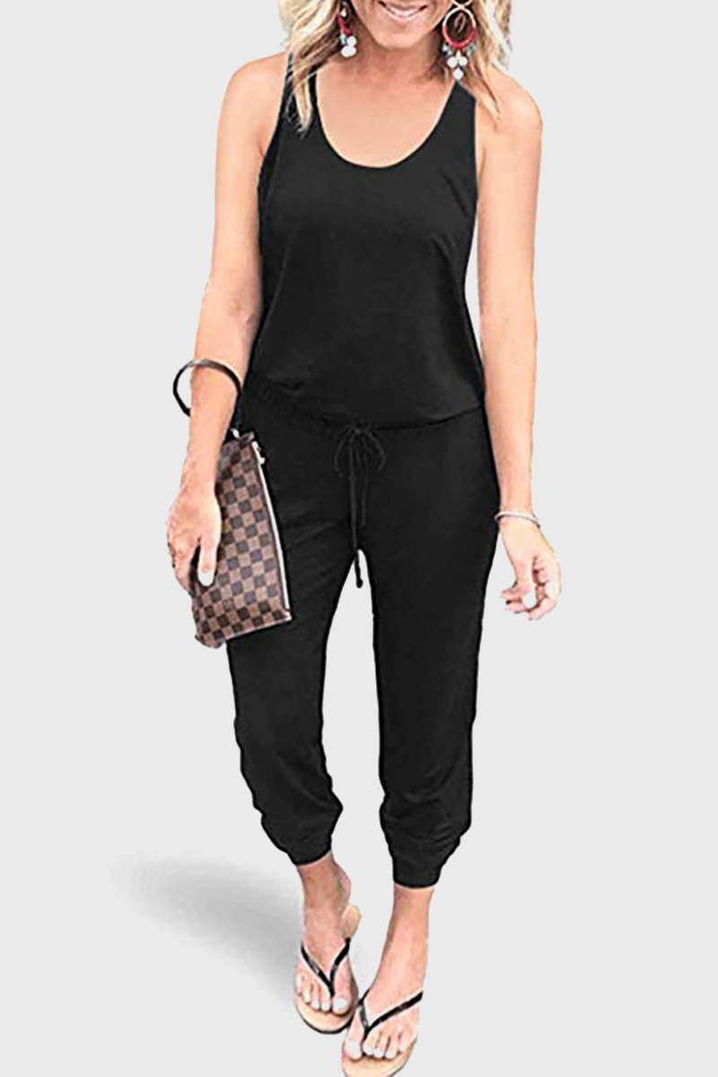 Frenulum U Neck Jumpsuits(4 Colors)