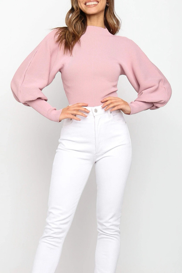 Patchwork Turtleneck Tops Sweater