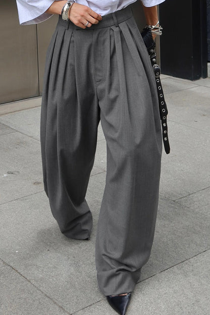 Pleated Wide-leg Pants