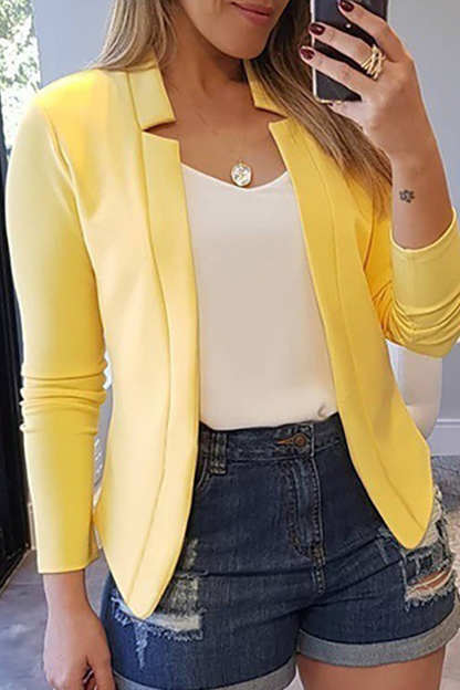 Patchwork Cardigan Collar Outerwear(6 Colors)