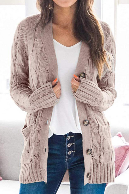 Split Joint Buckle Cardigan Collar Tops(5 Colors)