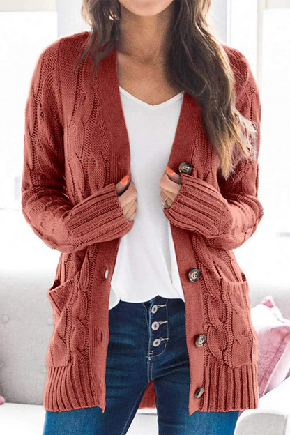 Split Joint Buckle Cardigan Collar Tops(5 Colors)