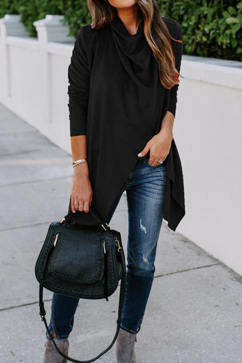 Patchwork Cardigan Collar Outerwear