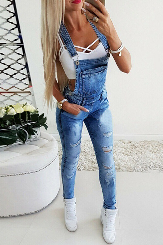 Patchwork Skinny Jumpsuits(3 Colors)