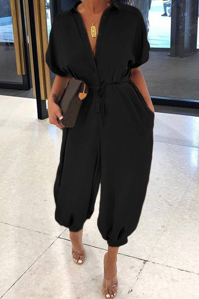 Patchwork V Neck Harlan Jumpsuits