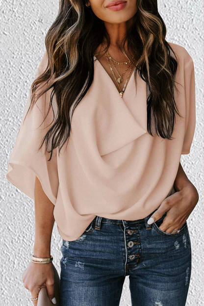 Flounce V Neck T-shirts(7 Colors)