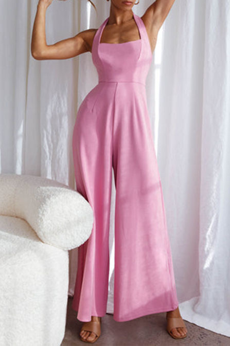 Halter Loose Jumpsuits(3 Colors)