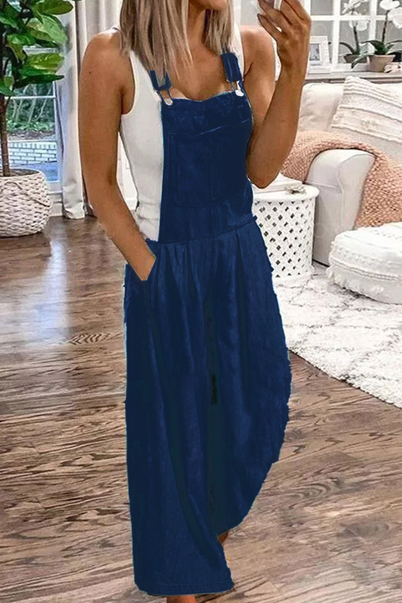 Pocket Fold Strapless Jumpsuits