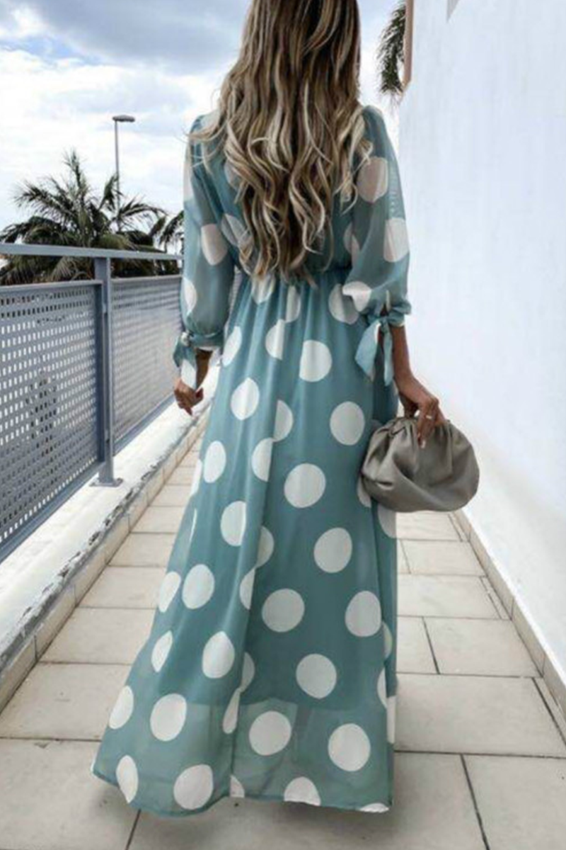 V Neck Waist Skirt Dresses(3 Colors)