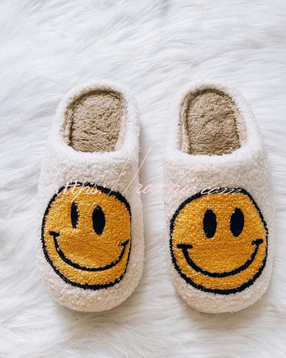 Smiley Plush Slippers