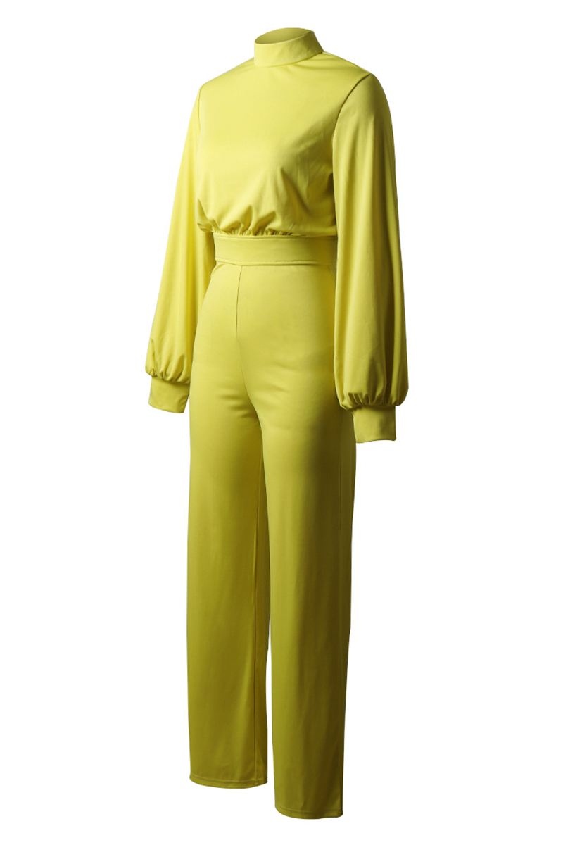 Half a Turtleneck Straight Jumpsuits(3 Colors)
