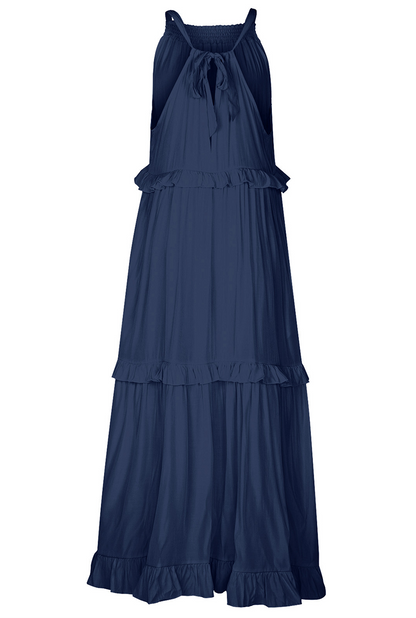 Street Flounce Spaghetti Strap Cake Skirt Dresses(3 Colors)