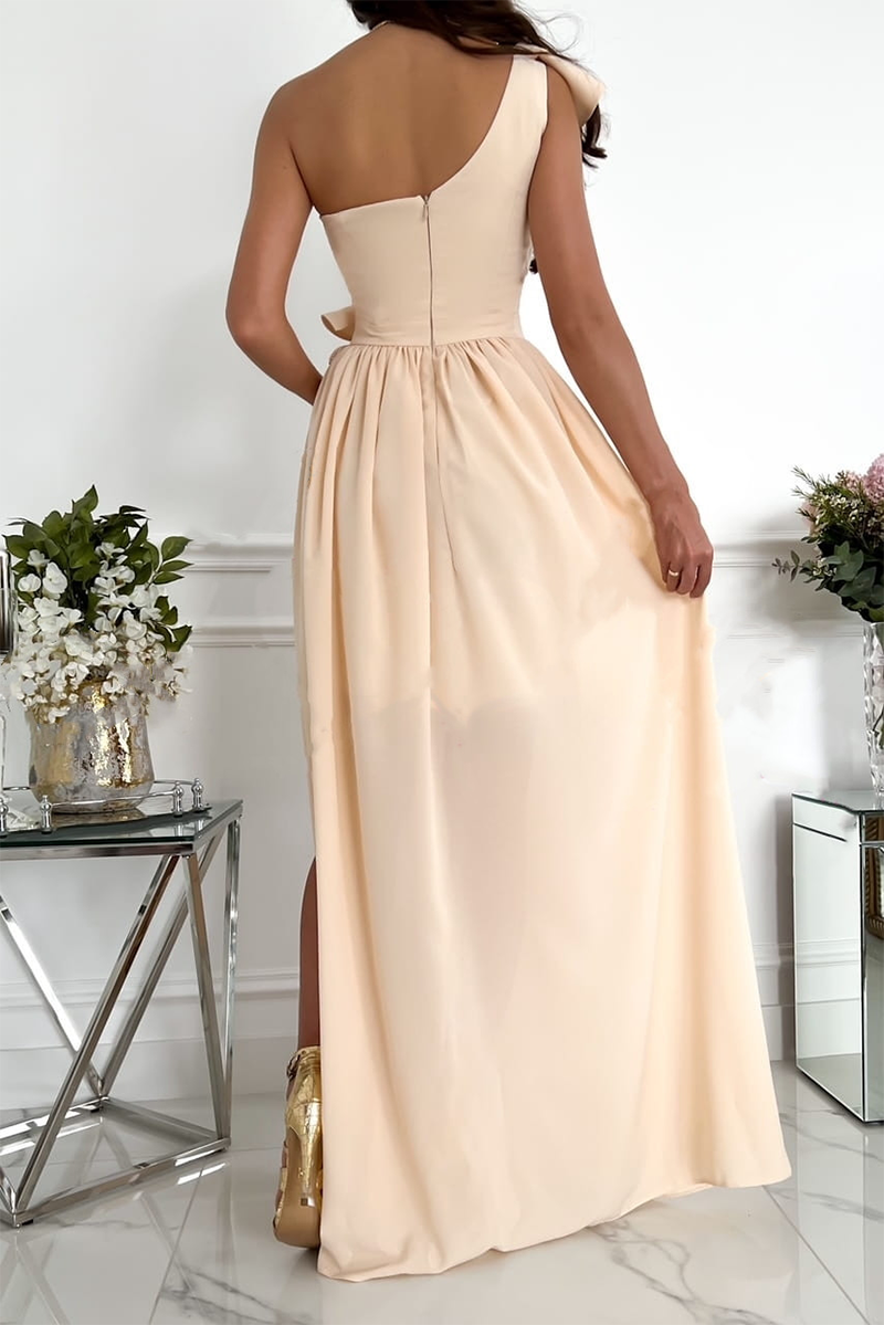 Flounce One Shoulder Cake Skirt Dresses(6 Colors)