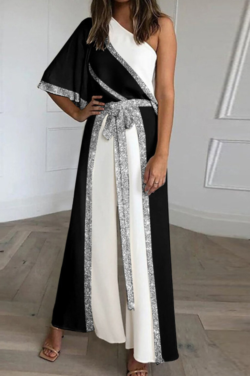 One Shoulder Loose Jumpsuits(3 Colors)
