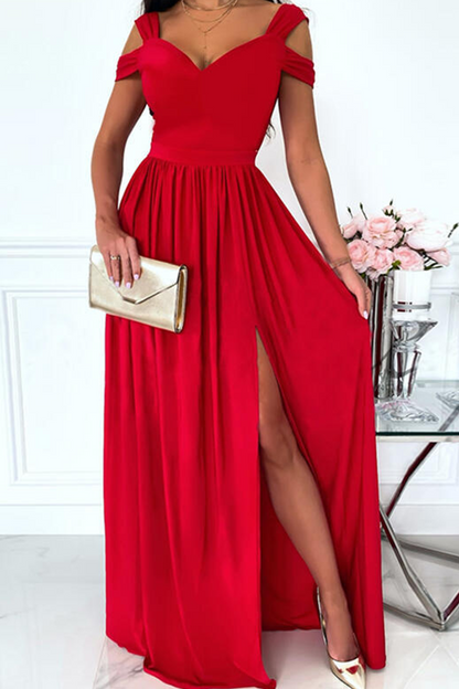 Patchwork V Neck Cake Skirt Dresses(6 Colors)
