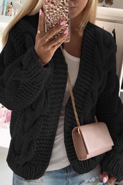 Split Joint Cardigan Collar Tops(5 Colors)