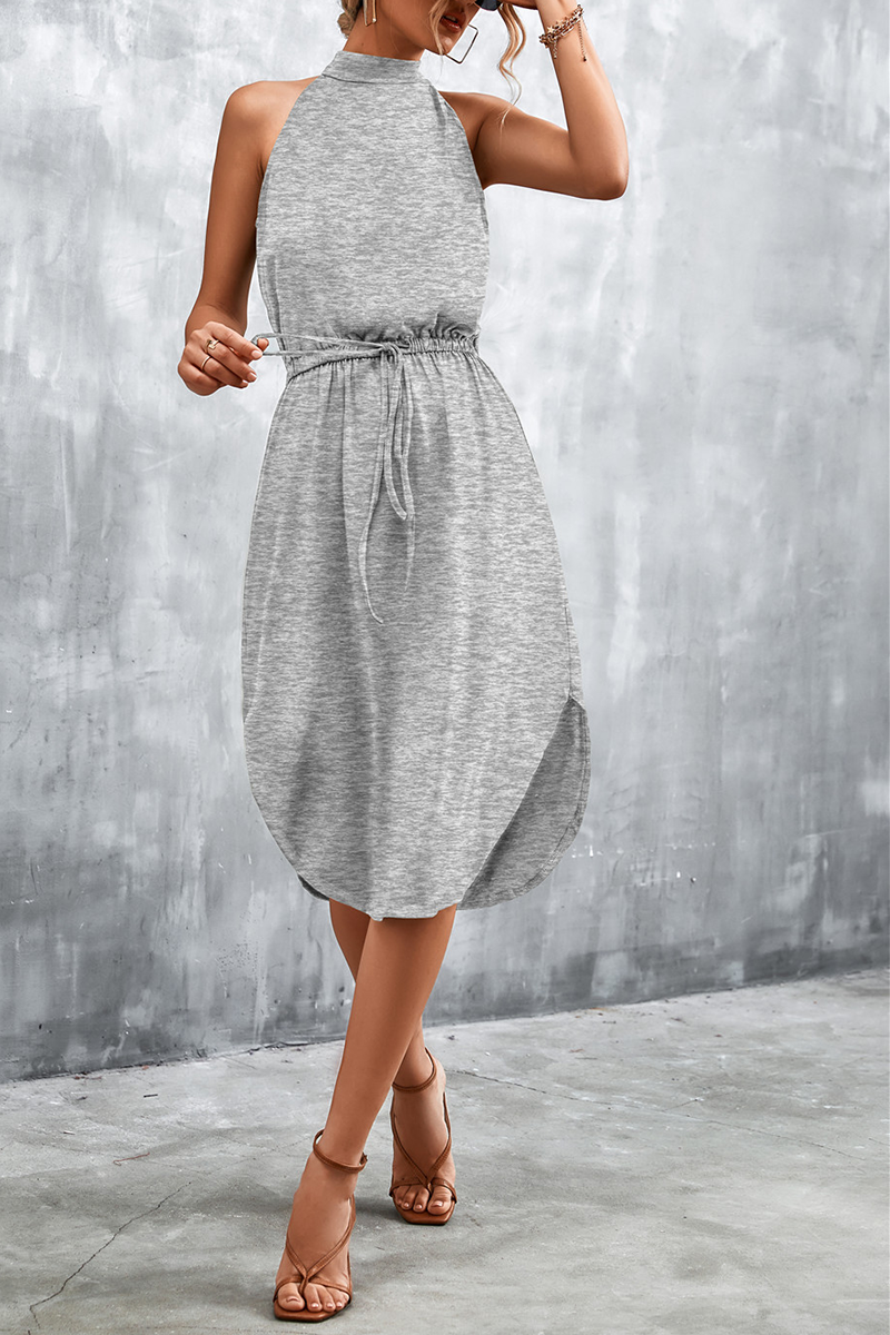 Halter Waist Skirt Dresses(3 Colors)