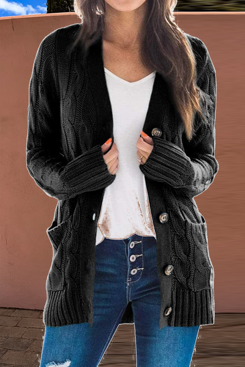 Split Joint Cardigan Collar Tops(6 Colors)