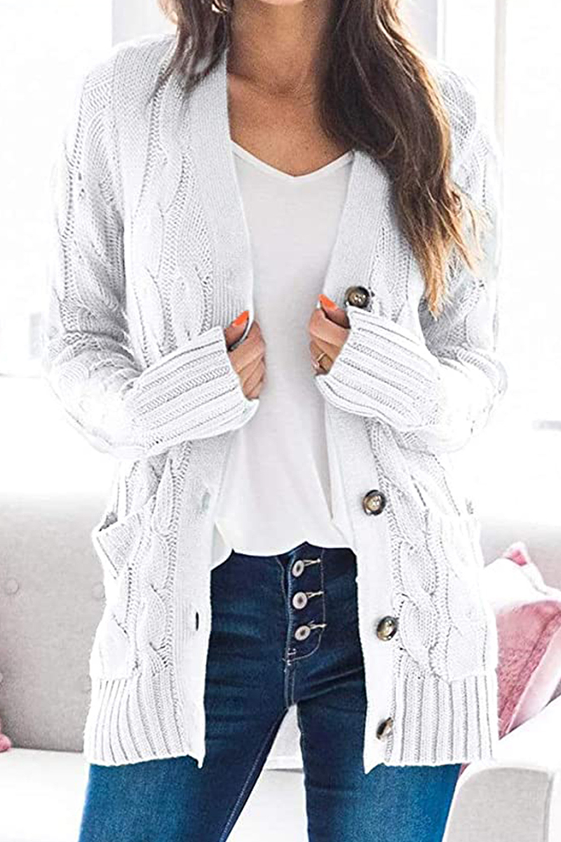 Split Joint Cardigan Collar Tops(6 Colors)