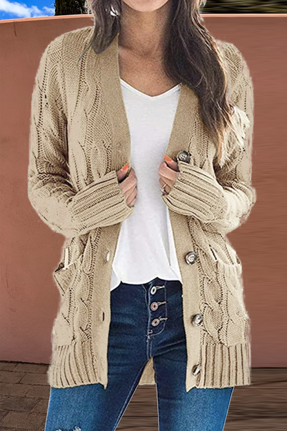 Split Joint Cardigan Collar Tops(8 Colors)