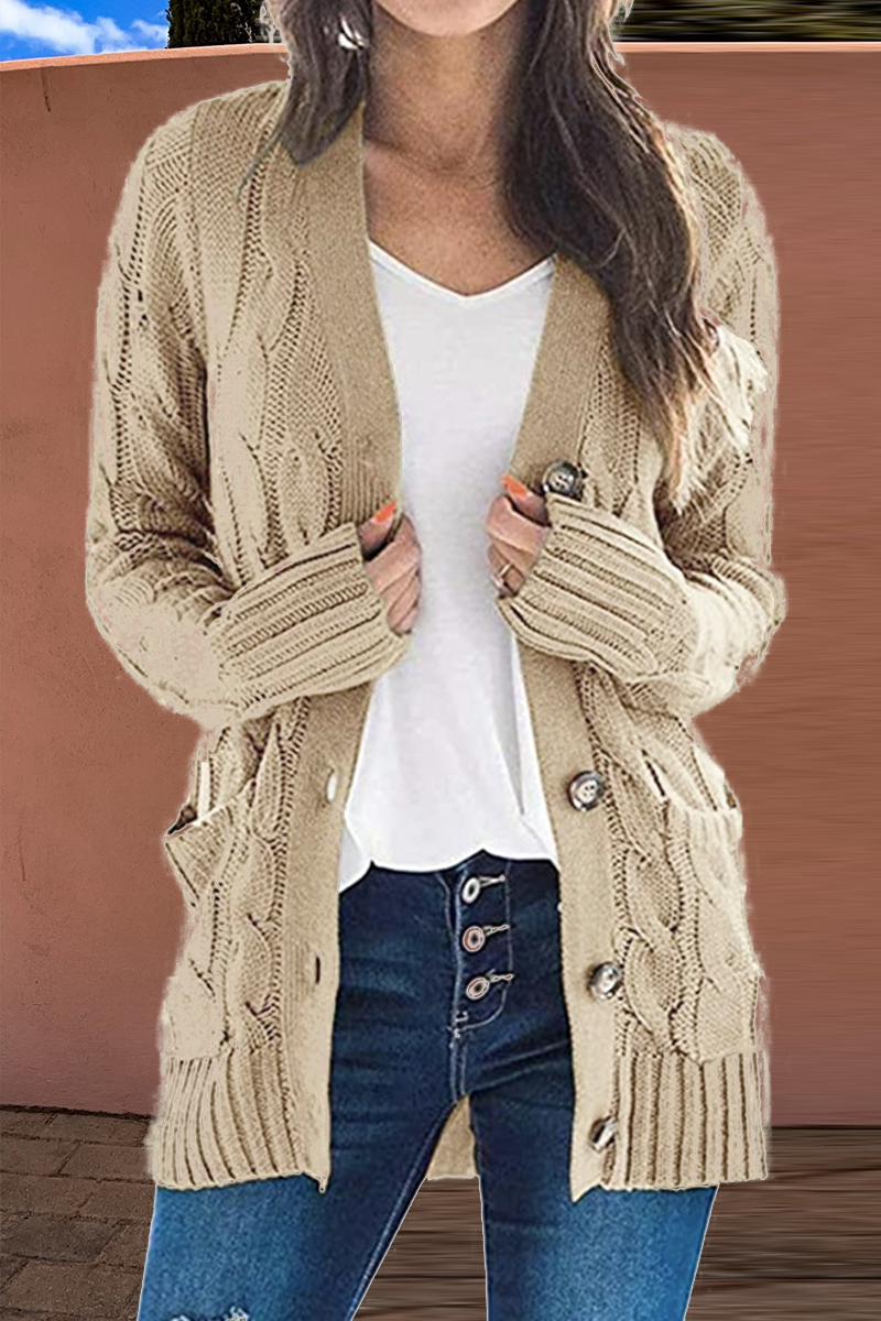 Split Joint Cardigan Collar Tops(8 Colors)
