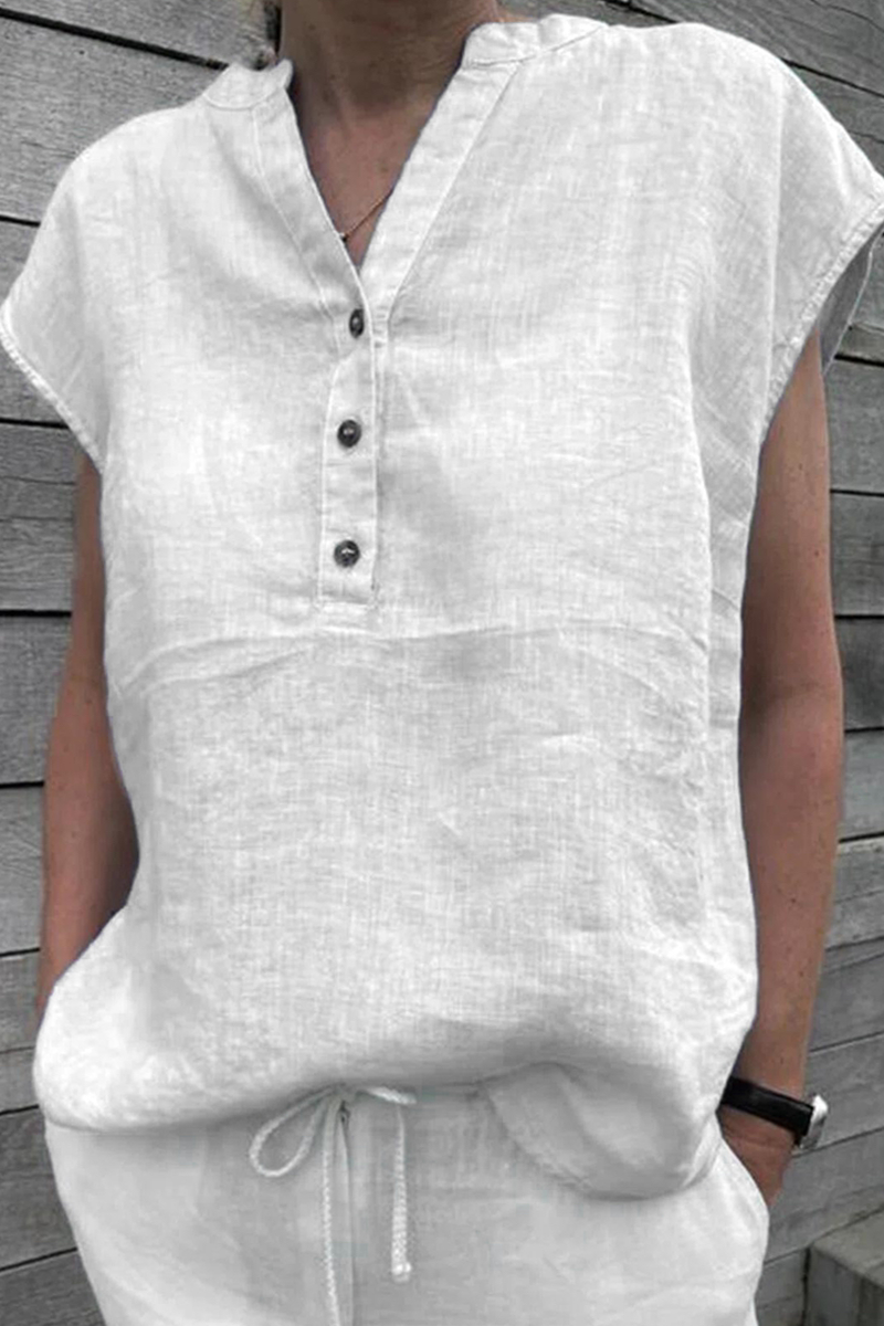 Patchwork V Neck T-shirts(5 Colors)