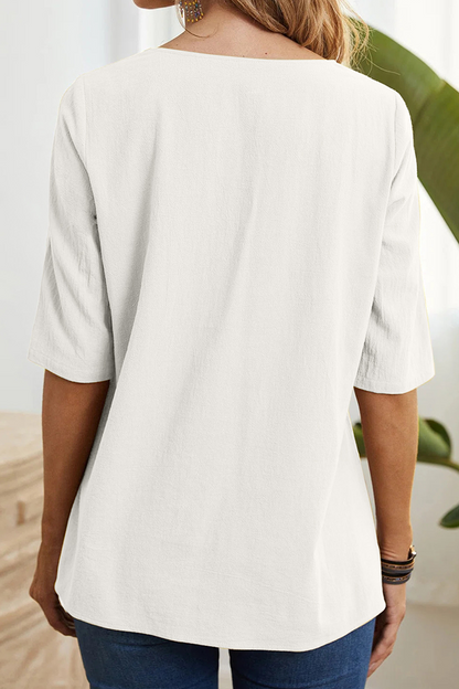 Slit O Neck T-shirts(6 Colors)