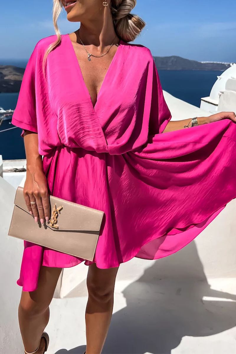 V Neck Cake Skirt Dresses