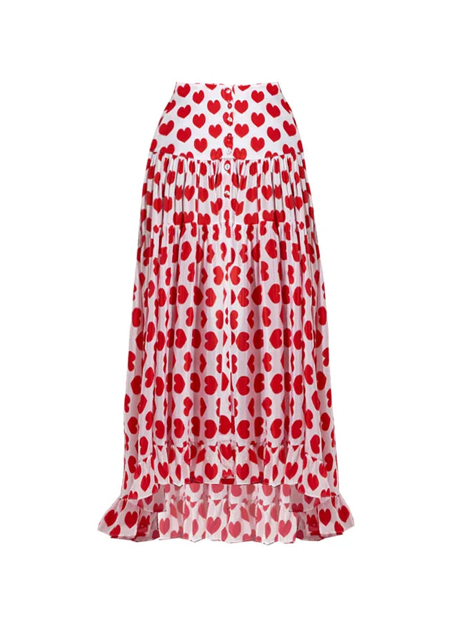 ]sling Lace Up Printed One Piece Swimsuit and Beach Skirt