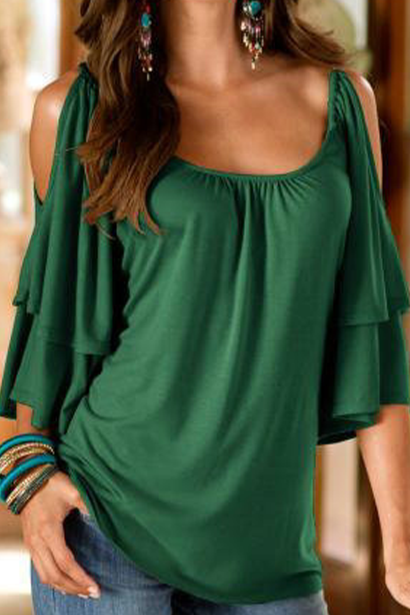 Patchwork U Neck T-shirts(8 Colors)