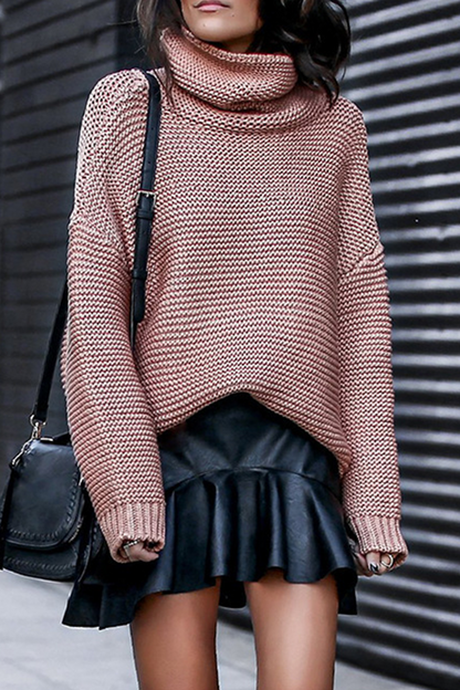 Patchwork Turtleneck Sweaters(7 Colors)