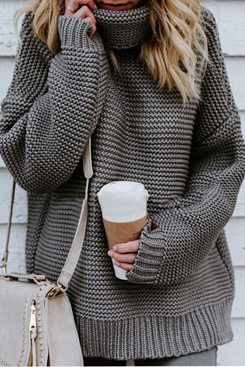 Patchwork Turtleneck Sweaters(7 Colors)