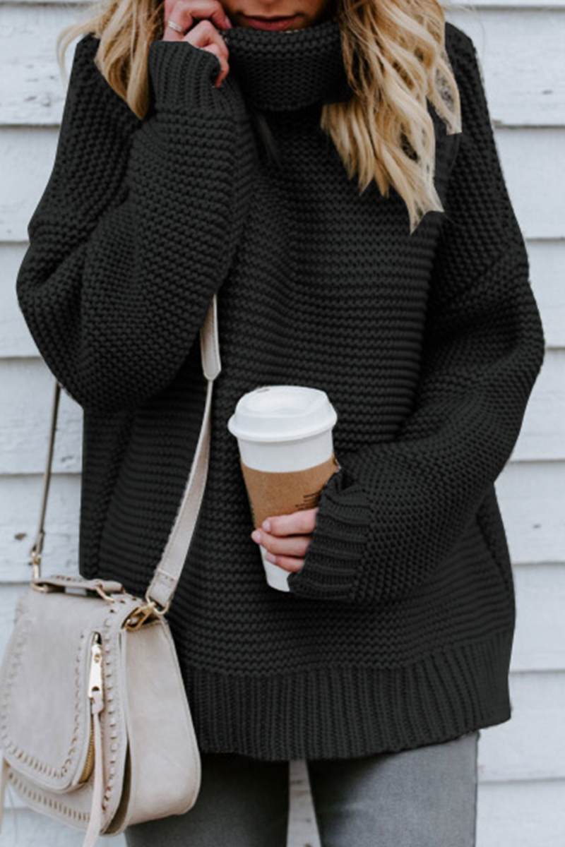 Patchwork Turtleneck Sweaters(7 Colors)