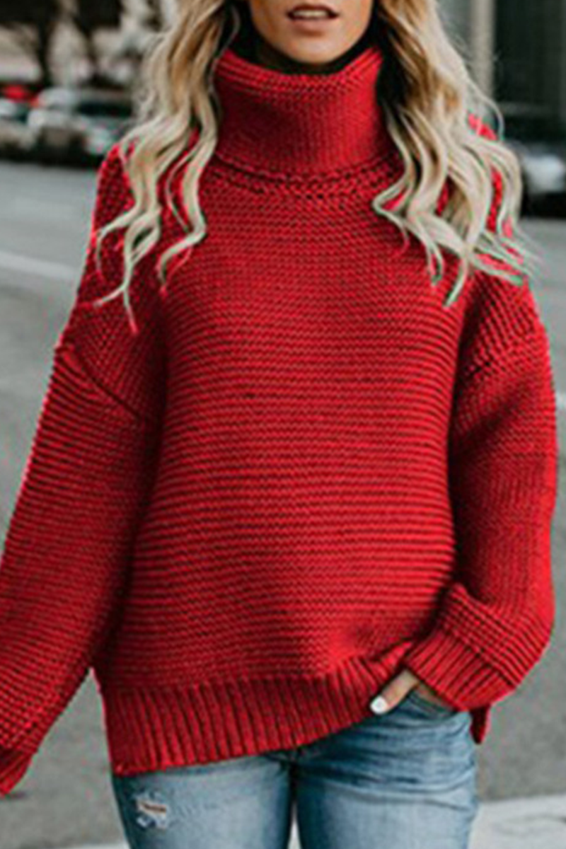 Patchwork Turtleneck Sweaters(7 Colors)
